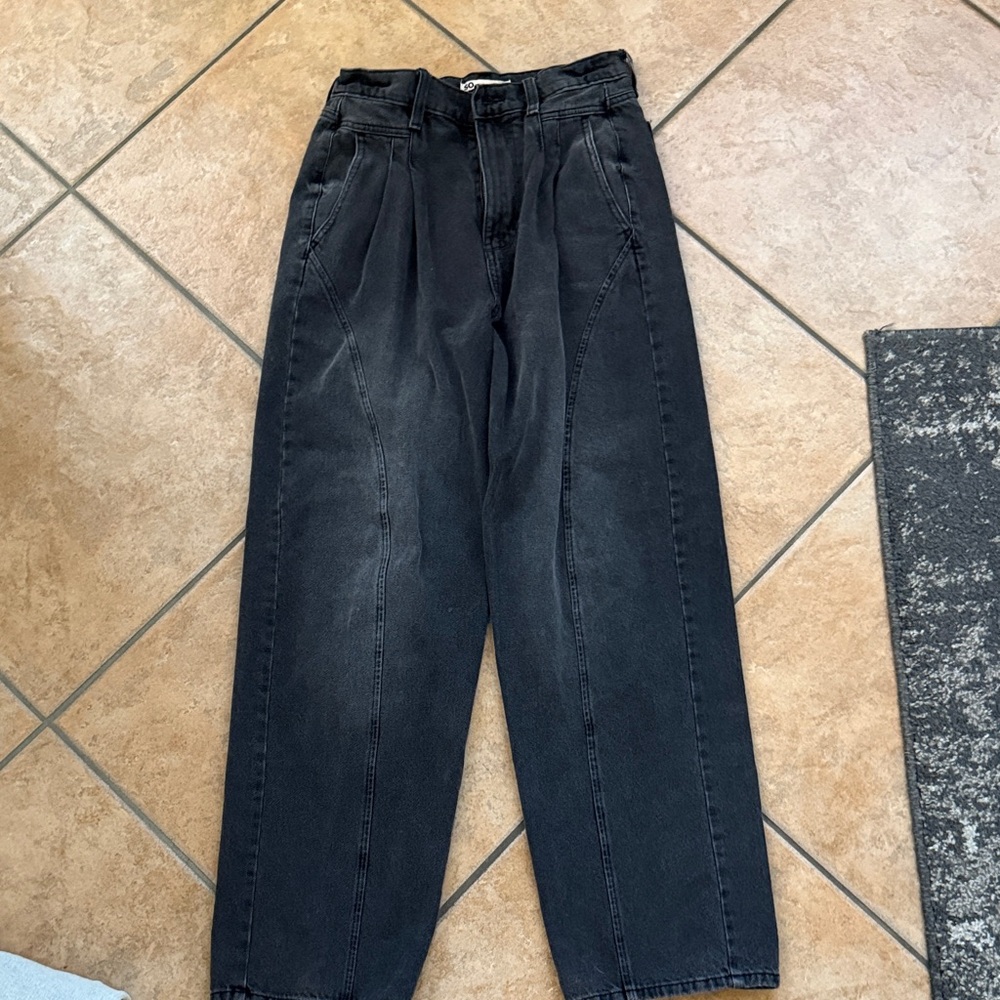 SO Charcoal High-Rise Baggy Jeans